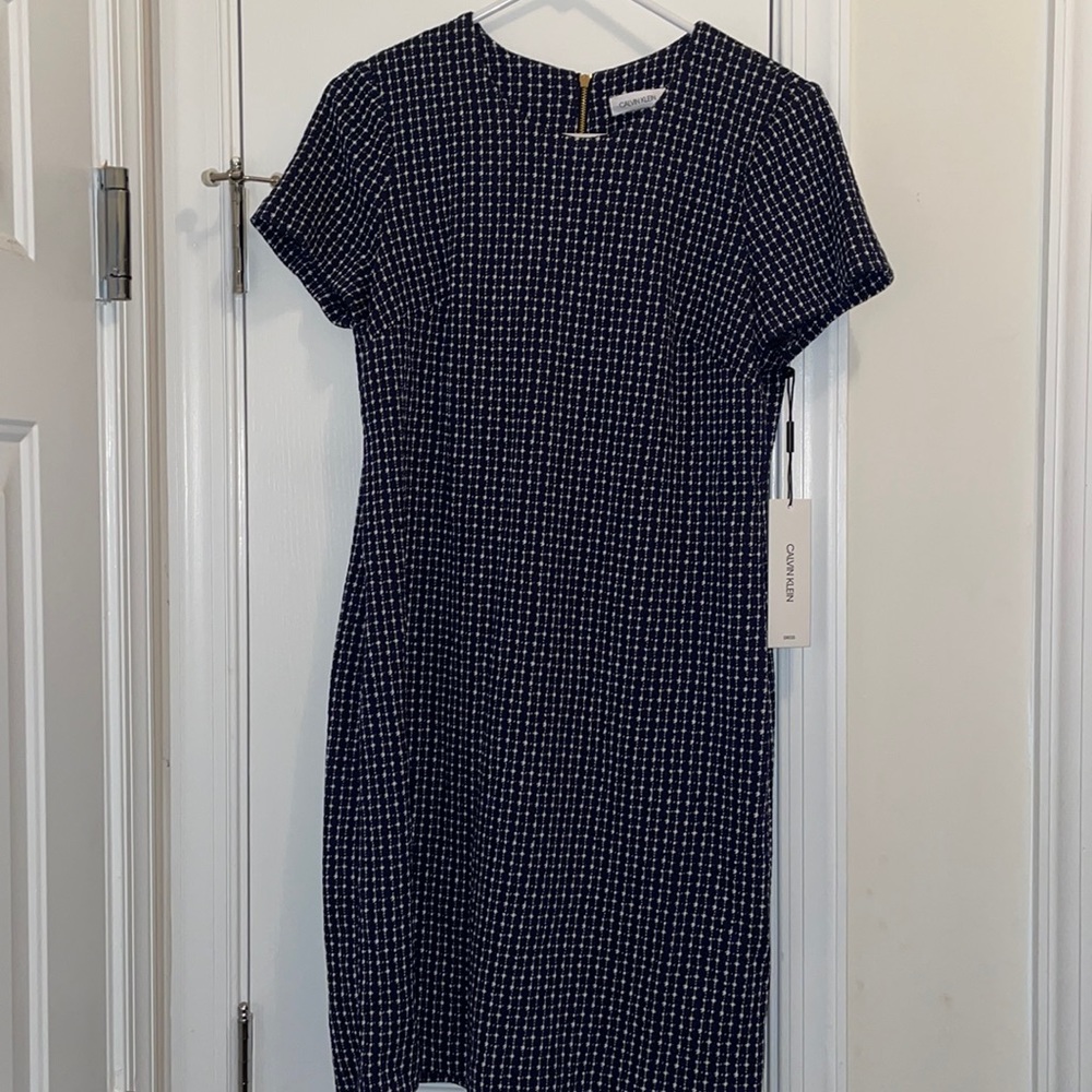 Calvin Klein Navy/White Dress